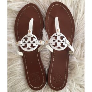 Size 10 White Tory Burch sandals!